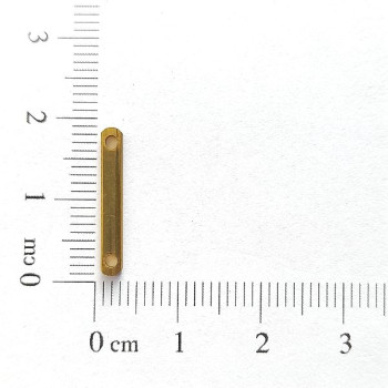 AC LATÃO PALITO LISO M 18MM 2 FUROS