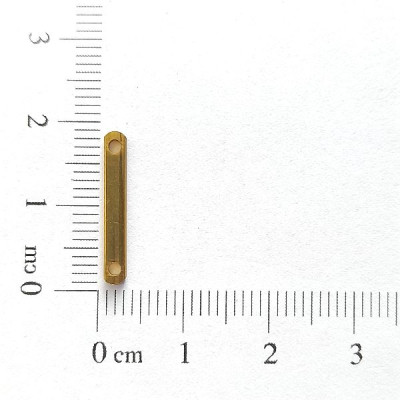 AC LATÃO PALITO LISO M 18MM 2 FUROS