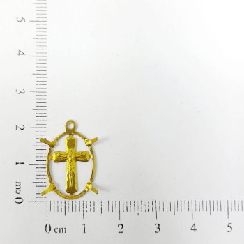 AC LATÃO OVAL CRUZ CHATÃO 13X18 1 ARG