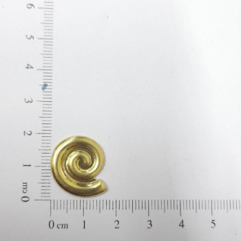 AC LATÃO CARACOL P 18MM CHEIO LADO ESQUERDO