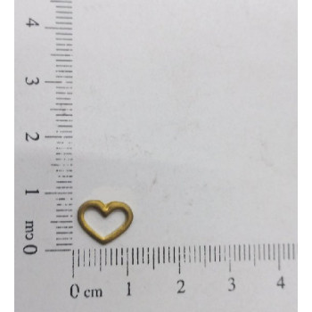 AC LATÃO CORAÇÃO PP 10MM LISO VZD S/ ARG