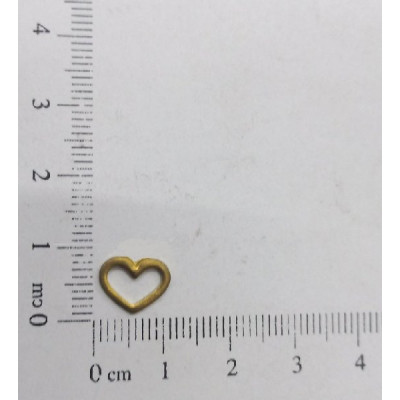 AC LATÃO CORAÇÃO PP 10MM LISO VZD S/ ARG