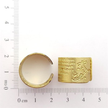 AC LATÃO ANEL REGULAVEL SÃO JORGE 2 FUROS