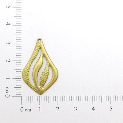 AC LATÃO GOTA CHAMA PONTA TXT 1 FURO