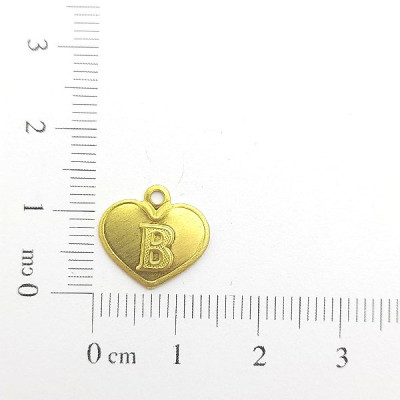 AC LATÃO CORAÇÃO LETRA B 1 ARG