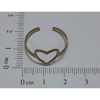 AC LATÃO ANEL REGULAVÉL ARO FINO CORAÇÃO VZD
