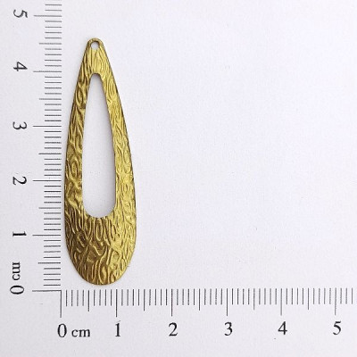 AC LATÃO GOTA G COMPRIDA VZD OVAL S/ FURO