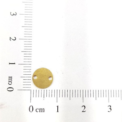 AC LATÃO REDONDO P 8MM LISO RETO 2 FUROS