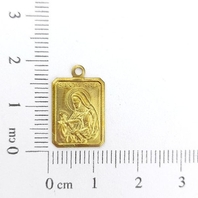 AC LATÃO PLACA SANTA RITA DE CÁSSIA 1 ARG