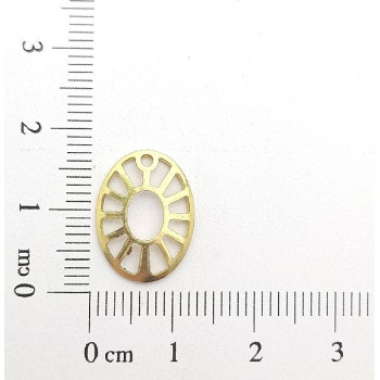 AC LATÃO OVAL LISA VZD 1 FURO