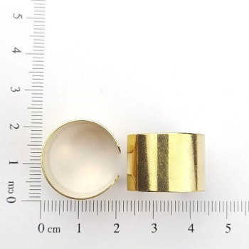 AC LATÃO ANEL REGULAVEL CHEIO LISO 2 FUROS