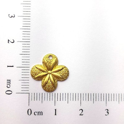 AC LATÃO FLOR ABL RISCO LISO 1 FURO