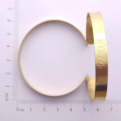 AC LATÃO BRACELETE VIDA 2 FUROS