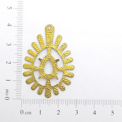 AC LATÃO GOTA TXT RAIADA CHATÃO 10X14 1 FURO