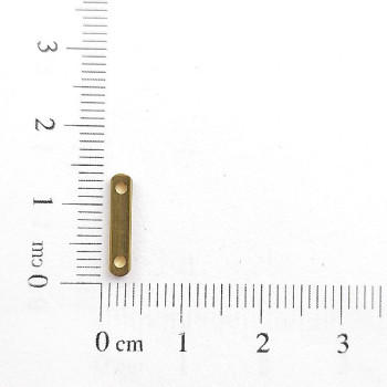 AC LATÃO PALITO LISO P 13MM 2 FUROS