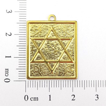 AC LATÃO RETANGULO ESTRELA DE DAVI 1 ARG