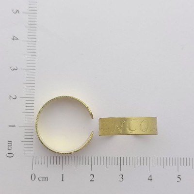 AC LATÃO ANEL REGULAVÉL FINO ABENÇOADA 2 FUROS