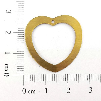 AC LATÃO CORAÇÃO M RETO VZD 1 FURO