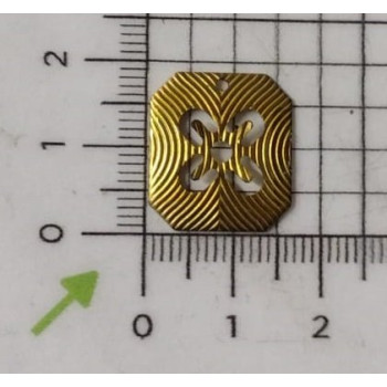 AC LATÃO QUADRADO RISCOS CHATÃO SS20 1 FURO