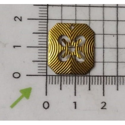 AC LATÃO QUADRADO RISCOS CHATÃO SS20 1 FURO