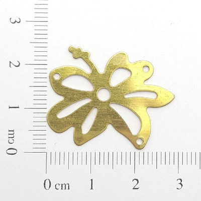 AC LATÃO FLOR PRAIA LISA 3 FUROS