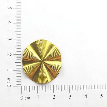 AC LATÃO OVAL G ONDULADO RISCADO 1 FURO