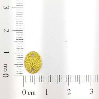 AC LATÃO OVAL P BOLINHAS 2 FUROS