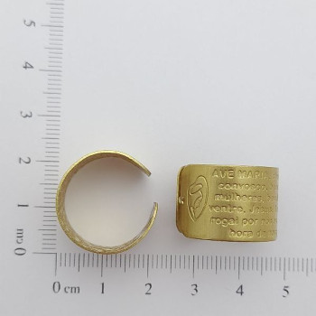 AC LATÃO ANEL REGULAVEL AVE MARIA 2 FUROS