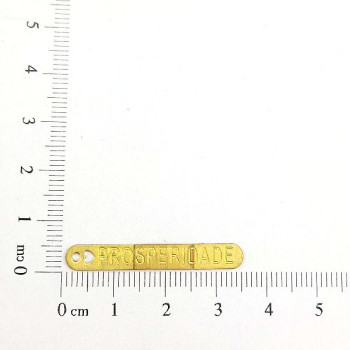 AC LATÃO PLACA PROSPERIDADE CORAÇÃO VZD 1 FURO