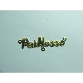 AC LATÃO ESCRITA PAI NOSSO RESINA 3 ARG