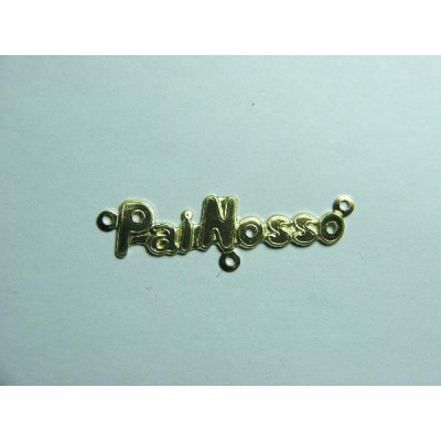 AC LATÃO ESCRITA PAI NOSSO RESINA 3 ARG