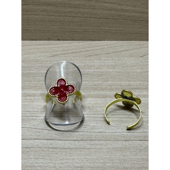 ANEL REGULAVEL FLOR VERMELHO 