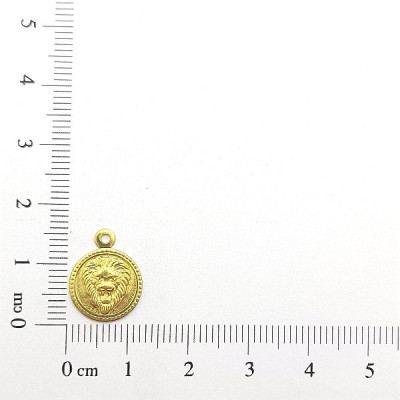 AC LATÃO REDONDO P 15MM LEÃO DE JUDÁ BORDA 1 ARG