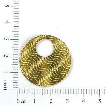 AC LATÃO REDONDO ONDULADO TXT ONDAS S/ FURO