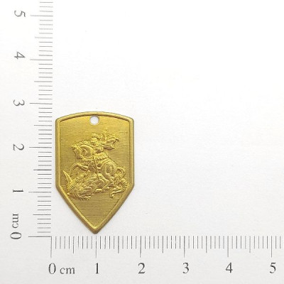 AC LATÃO ESCUDO SÃO JORGE FURO 0,80MM