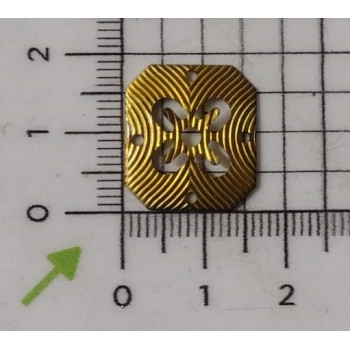 AC LATÃO QUADRADO RISCOS CHATÃO SS20 4 FUROS