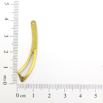 AC LATÃO VÍRGULA ESQUERDO VZD TXT LISA 1 FURO