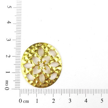 AC LATÃO REDONDO G TXT CHATAO SS20 1 FURO