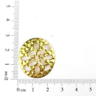 AC LATÃO REDONDO G TXT CHATAO SS20 1 FURO