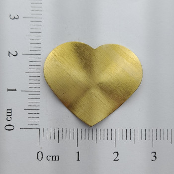 AC LATÃO CORAÇÃO ONDULADO G S/ ARG