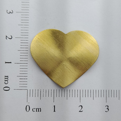 AC LATÃO CORAÇÃO ONDULADO G S/ ARG