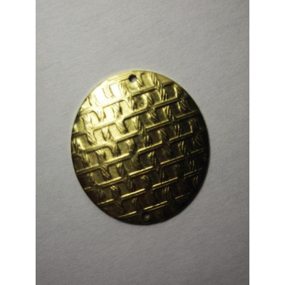 AC LATÃO REDONDO G CHEIO TXT TRANÇADO 2 FUROS