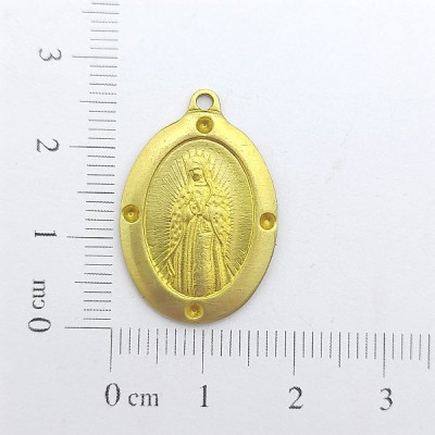 AC LATÃO MEDALHA GUADALUPE PEDRAS 1 ARG