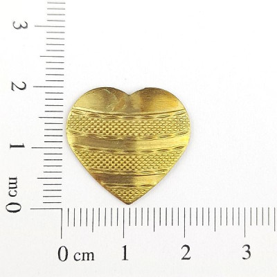 AC LATÃO CORAÇÃO G FAIXA TXT S/ ARG