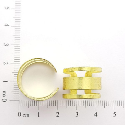 AC LATÃO ANEL REGULAVEL 16MM TRES TIRAS