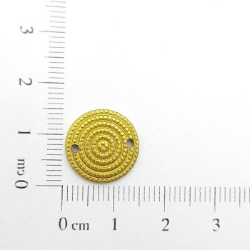 AC LATÃO REDONDO M ABL TXT BOLINHA 2 FUROS