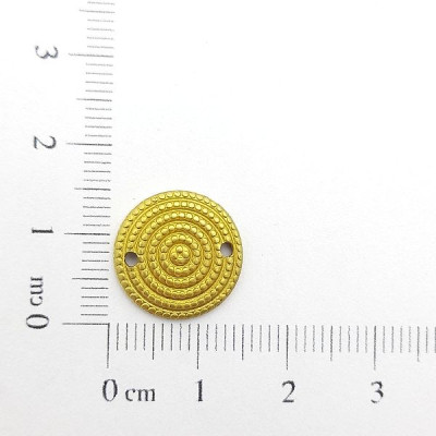 AC LATÃO REDONDO M ABL TXT BOLINHA 2 FUROS