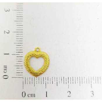 AC LATÃO CORAÇÃO 12MM TXT VZD 1 ARG