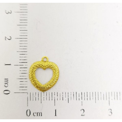 AC LATÃO CORAÇÃO 12MM TXT VZD 1 ARG