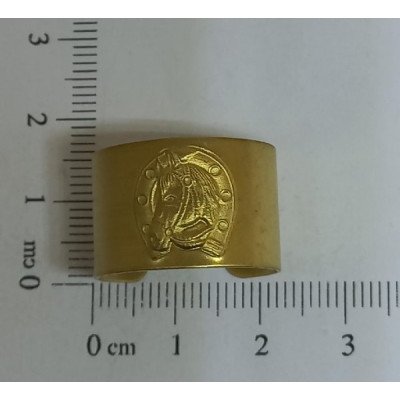 AC ANEL LATÃO REGULAVÉL FERRADURA CAVALO 2 FUROS